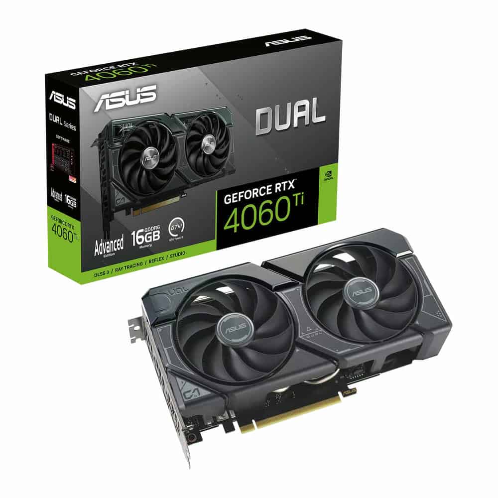(image for) ASUS NVIDIA GeForce RTX 4060 Ti 16GB DUAL Advanced Ada Lovelace Graphics Card